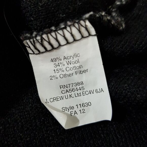 🦋3/$25 J. Crew Small 3/4 Sleeve Grey Wool Cotton Sweater - Picture 9 of 9